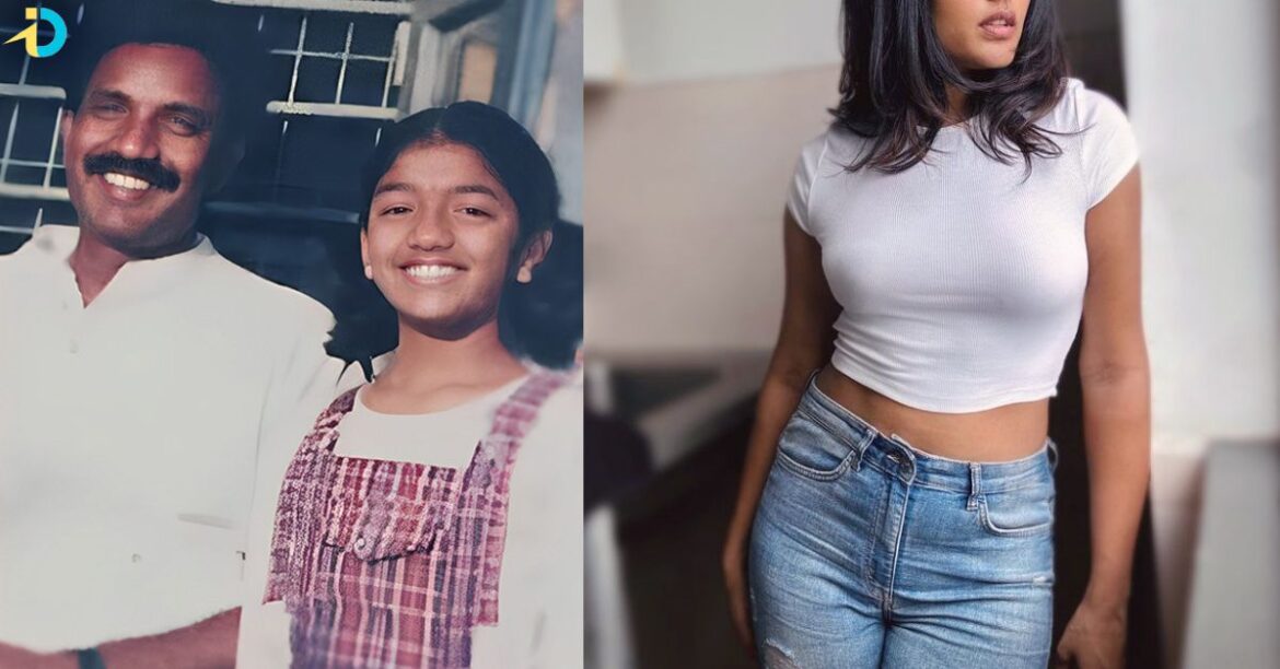 ఈ ఫోటోలో తండ్రి పక్కన నిల్చున్న ఈ చిన్నారి అచ్చ తెలుగు హీరోయిన్.. ఎవరో గుర్తుపట్టారా?